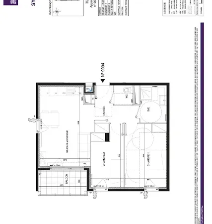 Appartement 3 pièces 55 m²