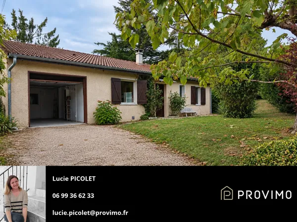 Maison de plain-pied avec grand terrain constructible de 1 4