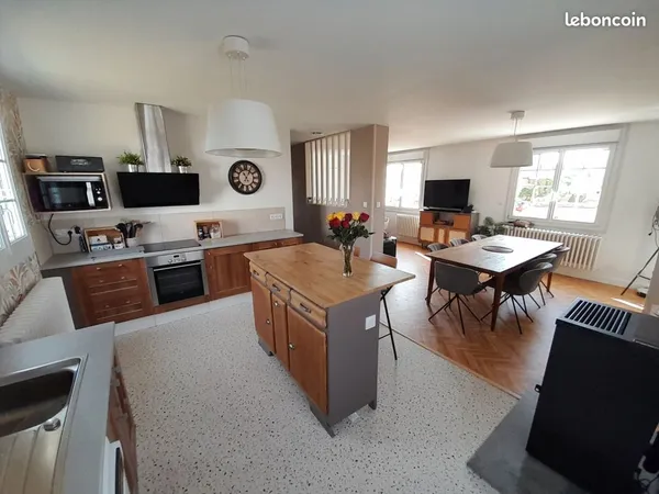 Maison 4 ch, garage, Jardin