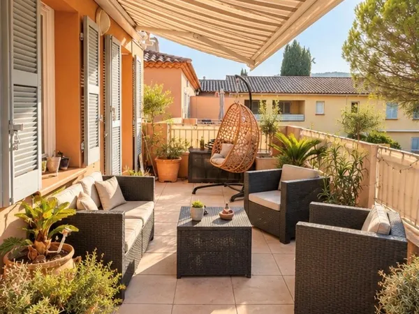 DIRECT PARTICULIER - LORGUES - Dernier étage 111 m², terrasse 40m², 3 chambres, piscine & cave