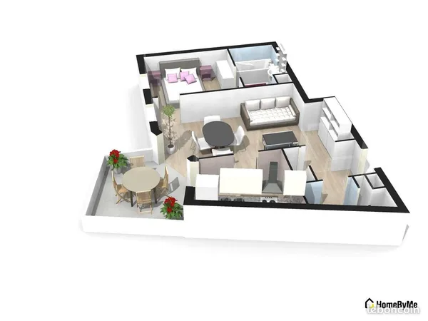 Loue appartement meublé 2 pièces