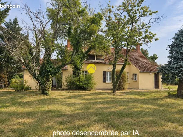 En campagne avec jardin