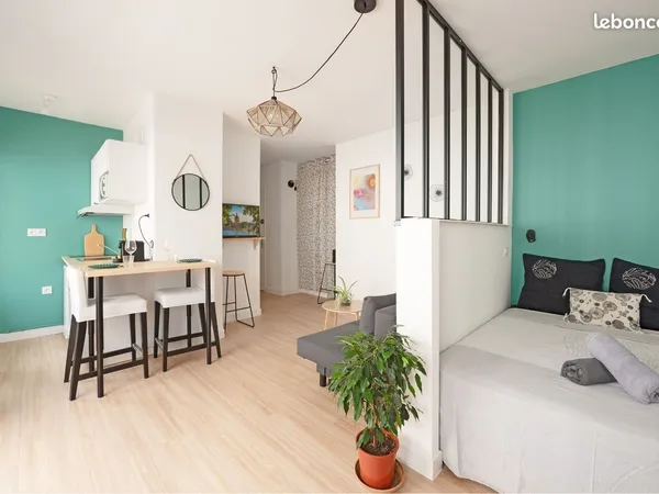 Appartement T1 bis meublé et climatisé avec balcon dans l'hypercentre de 30 m²
