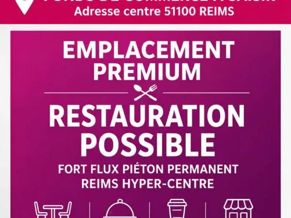 Fonds de commerce 120 m²