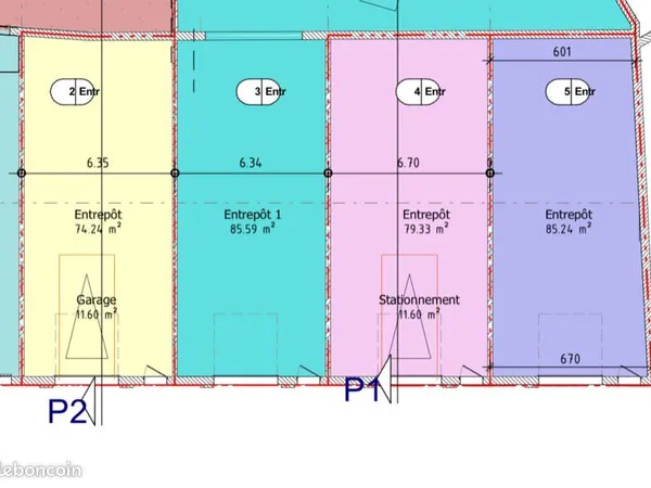 Entrepôt avec permis construire en habitation