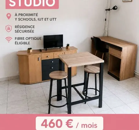 Studio de 25m2 à louer sur Troyes