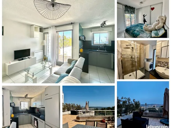 Appart meublé 38 m2 hauteurs de Grasse