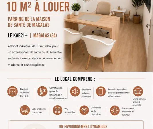 Cabinet médical 10 m² à louer - Maison de Santé de Magalas