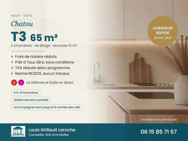 Appartement 3 pièces 65 m²