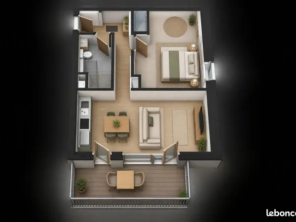 Appartement 2 pièces 43 m²