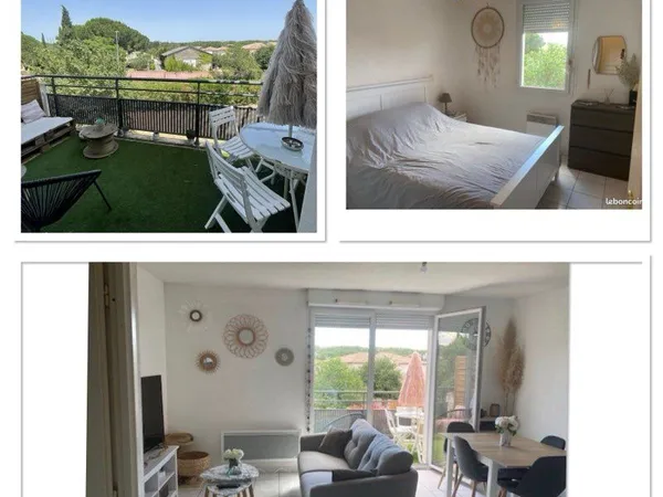 Location T2 lumineux secteur Bonaval - Terrasse, climatisation, parking - Résidence sécurisée