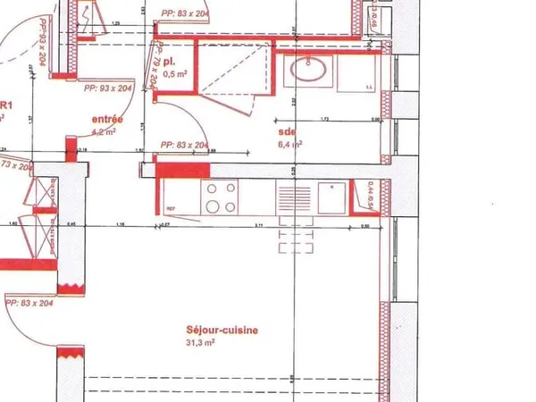 Appartement 3 pièces 68 m²