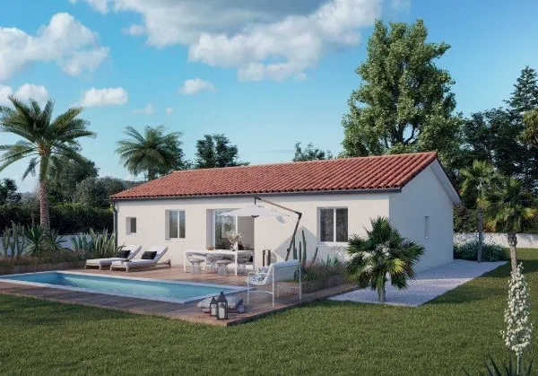 Maison contemporaine de deux chambres sur un ...