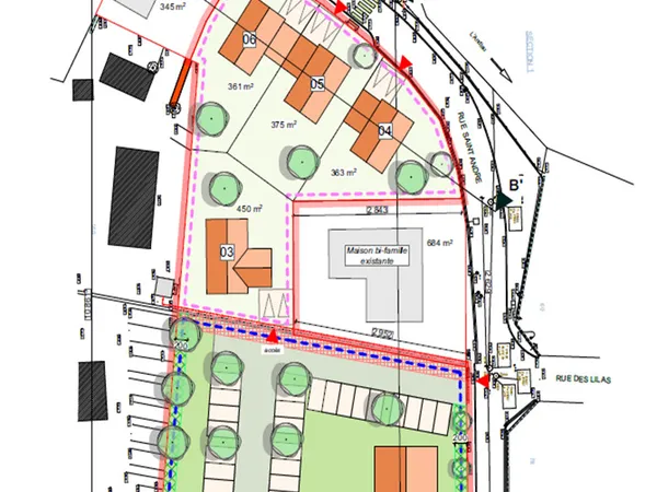 Terrain en lotissement 360 m²