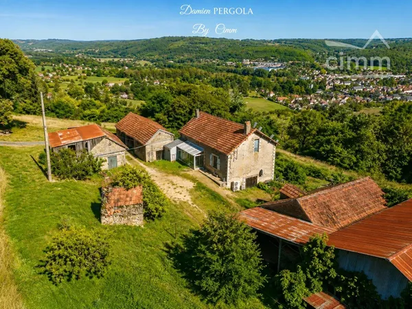 Corps de ferme avec près de 3 hectares et vue dominante – Bien rare à Montignac-Lascaux