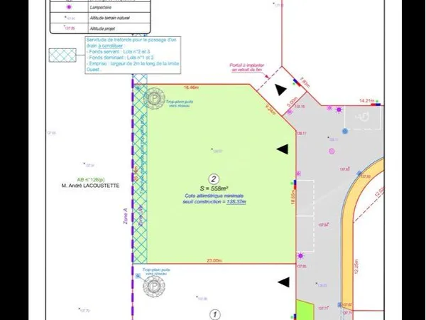 Terrain 556 m2