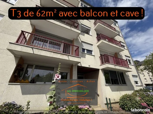 Appartement 3 pièces 62 m²