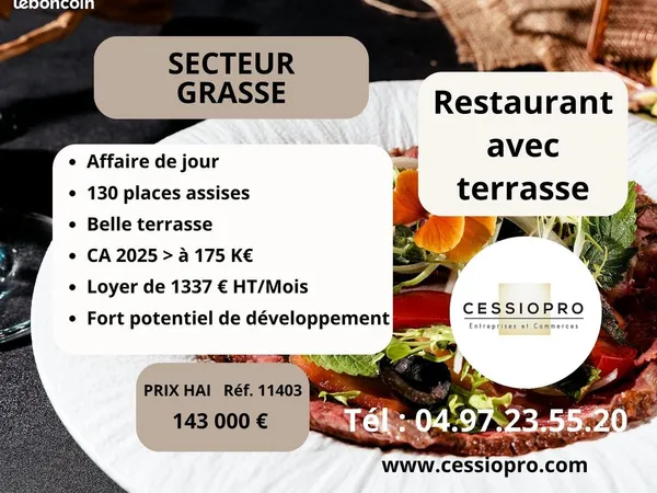 Restaurant 94 m² Pégomas