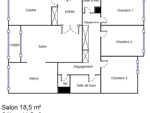 Lyon Berthelot Appartement 5 pièces loué meublé