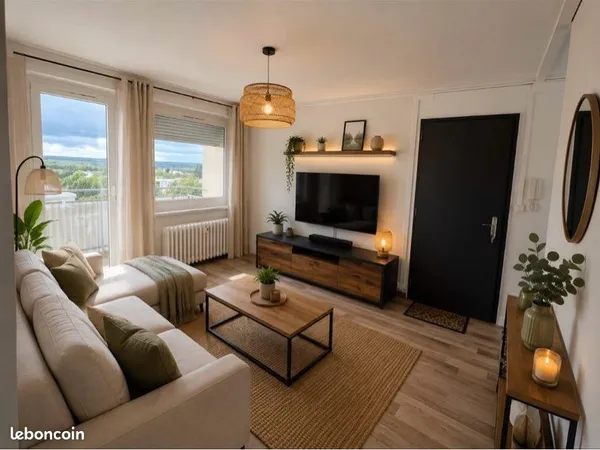 Appartement T3 rénové avec balcon - 60 m² - Farébersviller - 62 000 🏠 - Sans frais d'agence