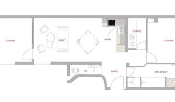 Appartement 4 pièces 57 m²