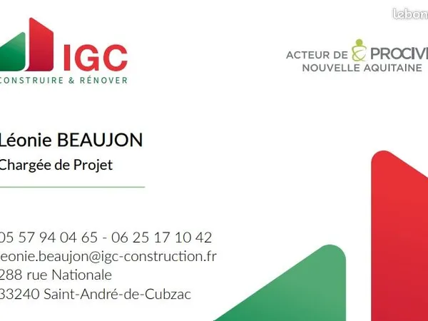 Terrain 680 m² Izon