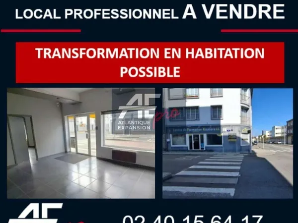 Local 55m² en angle de rue à vendre Saint Nazaire