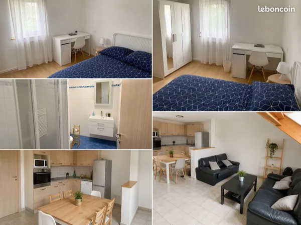 Chambre meublée 12 m² en colocation internationale, proche Genève