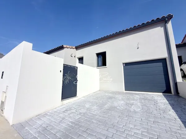 Maison moderne de plain-pied - 3 chambres - Jardin - Garage