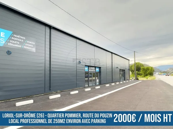 Local commercial réhabilité sur axe passant à Loriol-sur-Drô