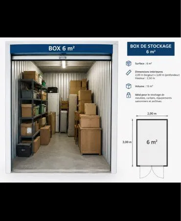 Box de stockage 6 m² - sécurisé et pratique