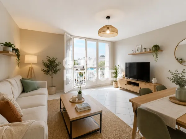 Appartement T4 de 74 m² - 3 chambres - Balcon - Cave