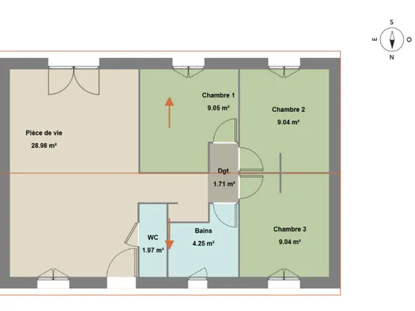 Maison 4 pièces 77 m²