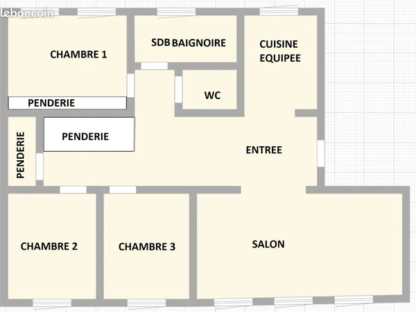 A vendre Appartement T4 - 82 m² - Quartier Salins Coubertin