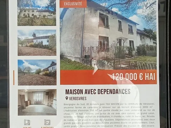 Maison Vente Verosvres 6p 150m² 120000€