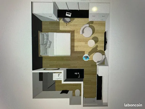 Studio rénové avec cuisine équipée - Saint-Lô - 490 CC