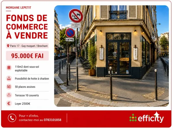 Fonds de commerce 110 m²