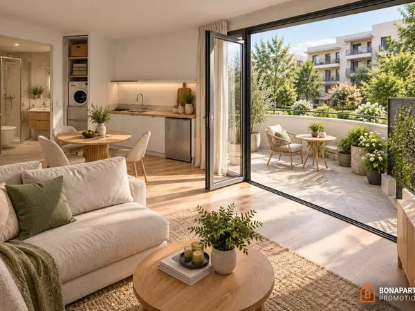 charmant studio avec terrasse et parking