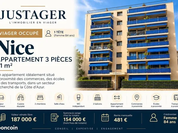Appartement 3 pièces 61 m²