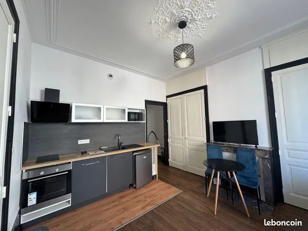 Superbe appartement T2 meublé en centre ville de Limoges, square des émailleurs, wifi, moulures au p