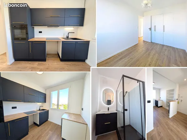 Superbe T4 de 63 m² entièrement rénové + Balcon exposé Ouest + Cave + Parking résidentiel - Quartier