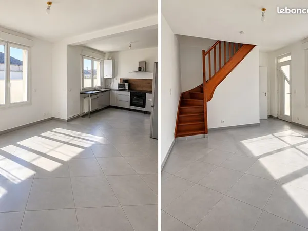 à louer - appartement duplex t3 de 56 m² - centre-ville d'étaples