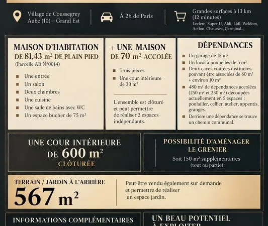 2 maisons à rénover entièrement
