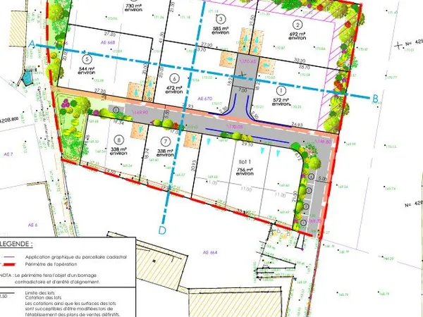 Terrain 730 m² Chanos Curson