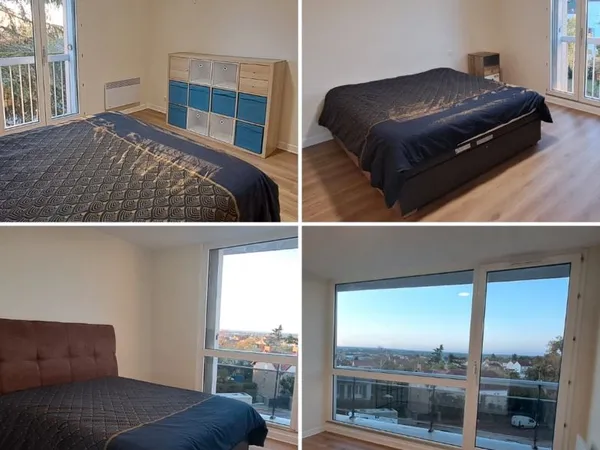 Appartement T4 de standing meublé de 98,89m2 très lumineux avec balcon filant, place de parking et c