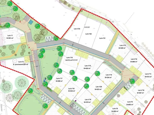 Terrain 290 m²