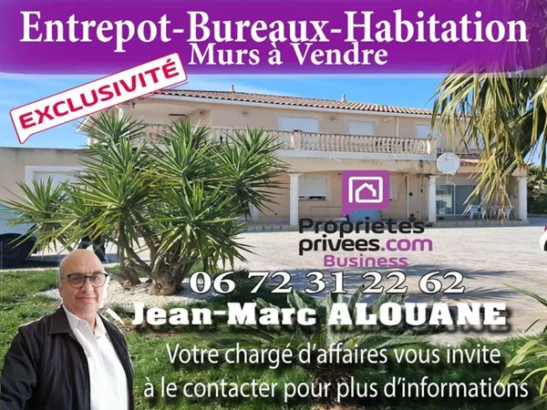 VIC LA GARDIOLE - ENTREPOT, HABITATION, GARAGE
