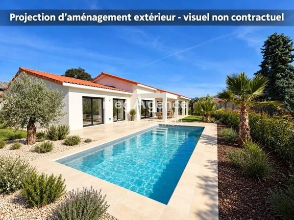 Maison contemporaine de plain-pied  152 m²