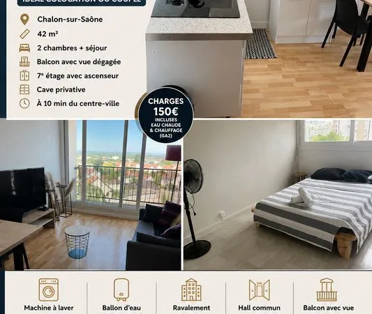 Locaton meublee balcon vue