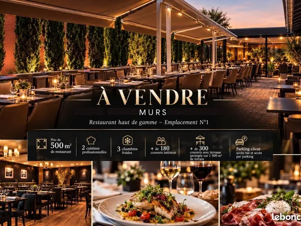 Opportunité rare - murs et terrain - restaurant haut de gamme - 1 900 m²